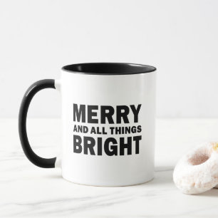 Vrolijk en alles licht op   Kerstfeest Mok