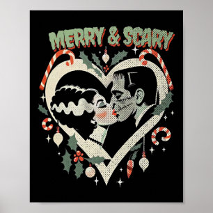 Vrolijk en eng Frankie en Liz Kerstmis Poster