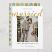 Vrolijk en gehuwd kerstweddenschap Mr Mrs. Feestdagenkaart (Voorkant / Achterkant)