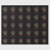 Vrolijk en getrouwd om je eerste kerst te vieren cadeaupapier (Vlak)