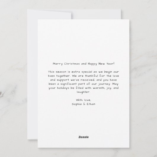 Vrolijk en getrouwde kerst Kaart (Achterkant)