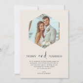 Vrolijk en getrouwde Pas getrouwd Christmas Polygo Feestdagenkaart (Voorkant)