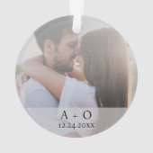 Vrolijk en getrouwde Passen getrouwd Kerst 2 Foto Ornament (achterkant)