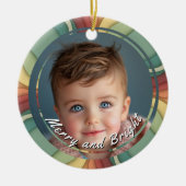 Vrolijk en helder aangepaste kinderfoto keramisch ornament (Voorkant)