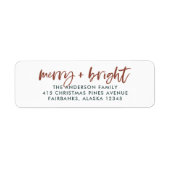 Vrolijk en helder | Casual Script Boho Christmas Etiket (Voorkant)