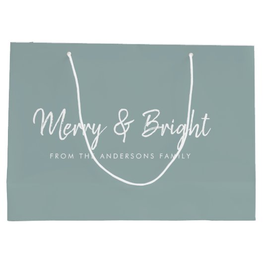 Vrolijk en helder | Casual scriptkalligrafie Groot Cadeauzakje (Achterkant)