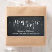 Vrolijk en helder - Chalkboard Verzendlabels Etiket (Insitu)