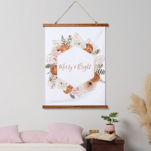 Vrolijk en helder citrus vakantiemuur hangend wandkleed (Slaapkamer)