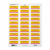 Vrolijk en helder Cupcake Factory Business Label (Full Sheet)