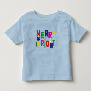Vrolijk en helder dennenboom rendier sneeuwman kinder shirts