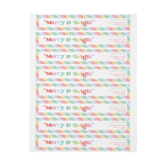 Vrolijk en helder feestelijk kleurrijke retro mini (Vel)