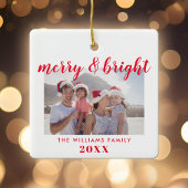 Vrolijk en helder fotofeest keramisch ornament