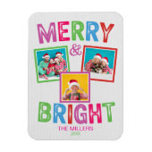 Vrolijk en helder fotofeest magneet (Verticaal)