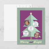 Vrolijk en helder gepersonaliseerde foto Briefkaar Feestdagenkaart (Voorkant / Achterkant)