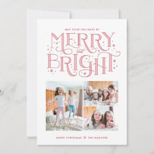 Vrolijk en Helder Hand Lettered Christmas Kaart