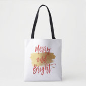 Vrolijk en helder handgeschreven script tote bag (Voorkant)