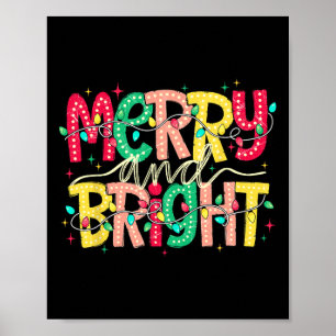 Vrolijk en helder Kerst Grappige Pyjama Familie XM Poster