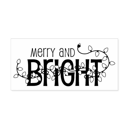 Vrolijk en helder Kerst Rubber Art Stamp Rubberstempel (Afrduk)