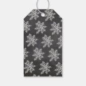Vrolijk en helder kerst sneeuwvlok krijtbord cadeaulabel (Achterkant)