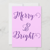 Vrolijk en helder kerstfeest feestdagenkaart (Voorkant)