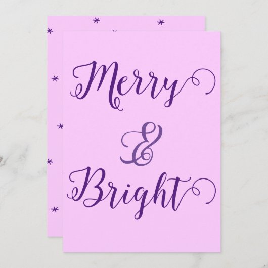 Vrolijk en helder kerstfeest feestdagenkaart (Voorkant / Achterkant)