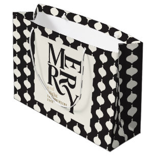 Vrolijk en helder  kerstfeest groot cadeauzakje