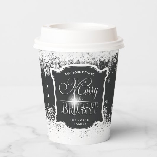 Vrolijk en helder kerstfeest ID591 Papieren Bekers (Achterkant)