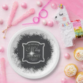 Vrolijk en helder kerstfeest ID591 Papieren Bordje (Feest)