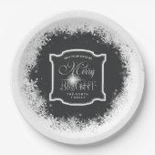 Vrolijk en helder kerstfeest ID591 Papieren Bordje (Voorkant)