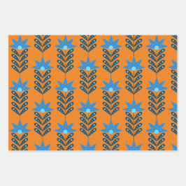 Vrolijk en helder kerstfeest inpakpapier vel