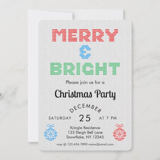 Vrolijk en helder kerstfeest kaart (Voorkant)