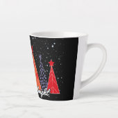 Vrolijk en helder kerstfeest latte mok (Rechts)