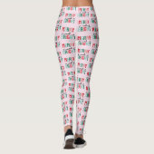 Vrolijk en helder kerstfeest leggings (Achterkant)