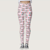 Vrolijk en helder kerstfeest leggings (Voorkant)