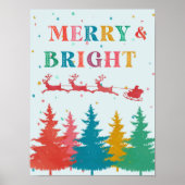 Vrolijk en helder kerstfeest poster (Voorkant)