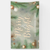 Vrolijk en helder kerstfeest spandoek (Verticaal)