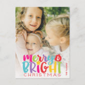 Vrolijk en helder kerstkleurig geluid feestdagenkaart (Voorkant)