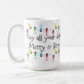 Vrolijk en helder kerstlicht Mok (Links)