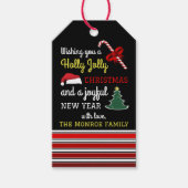 Vrolijk en helder, Kerstmis Cadeaulabel (Voorkant)