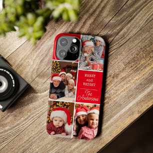 Vrolijk en helder Kerstmis Custom Photo Collage iPhone 13 Pro Max Hoesje
