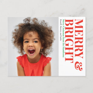 Vrolijk en helder kerstvakantie foto feestdagenkaart