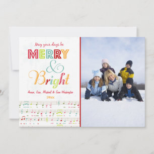 Vrolijk en helder kerstvakantie fotokaart feestdagenkaart