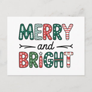 Vrolijk en helder kerstvakantie voor het hele gezi briefkaart