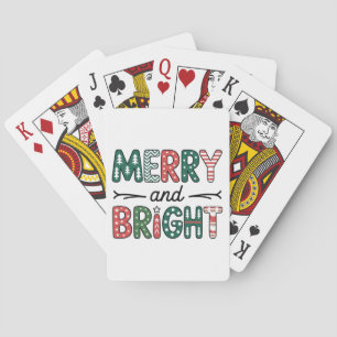 Vrolijk en helder kerstvakantie voor het hele gezi pokerkaarten