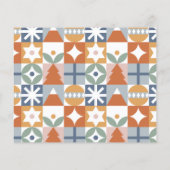 Vrolijk en helder kleurrijk kerstfotobudget (Achterkant)