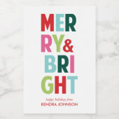 Vrolijk en helder kleurrijk Mini Wijnflesje Label Wijn Etiket (Enkel label)