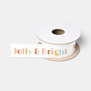 Vrolijk en helder Kleurrijke Retro Moderne Kerstmi Lint