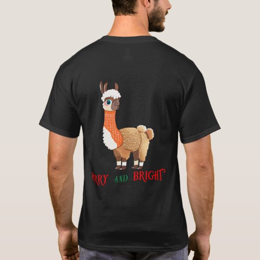 Vrolijk en helder Llama T-shirt (Achterkant)