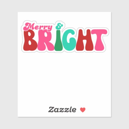 Vrolijk en helder - Maximalist Christmas Sticker (Vel)