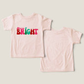 Vrolijk en helder Maximalist Peach Kerstmis (Ontwerp Voorkant & Achterkant)